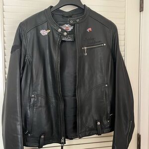 Harley-Davidson Black Leather Biker Jacket